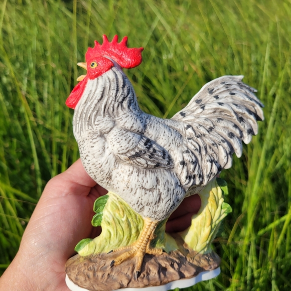 Lefton Vintage Rooster Figurine 03477 Handpainted ~ Taiwan ~Farmhouse ~ Cute! - Picture 4 of 16